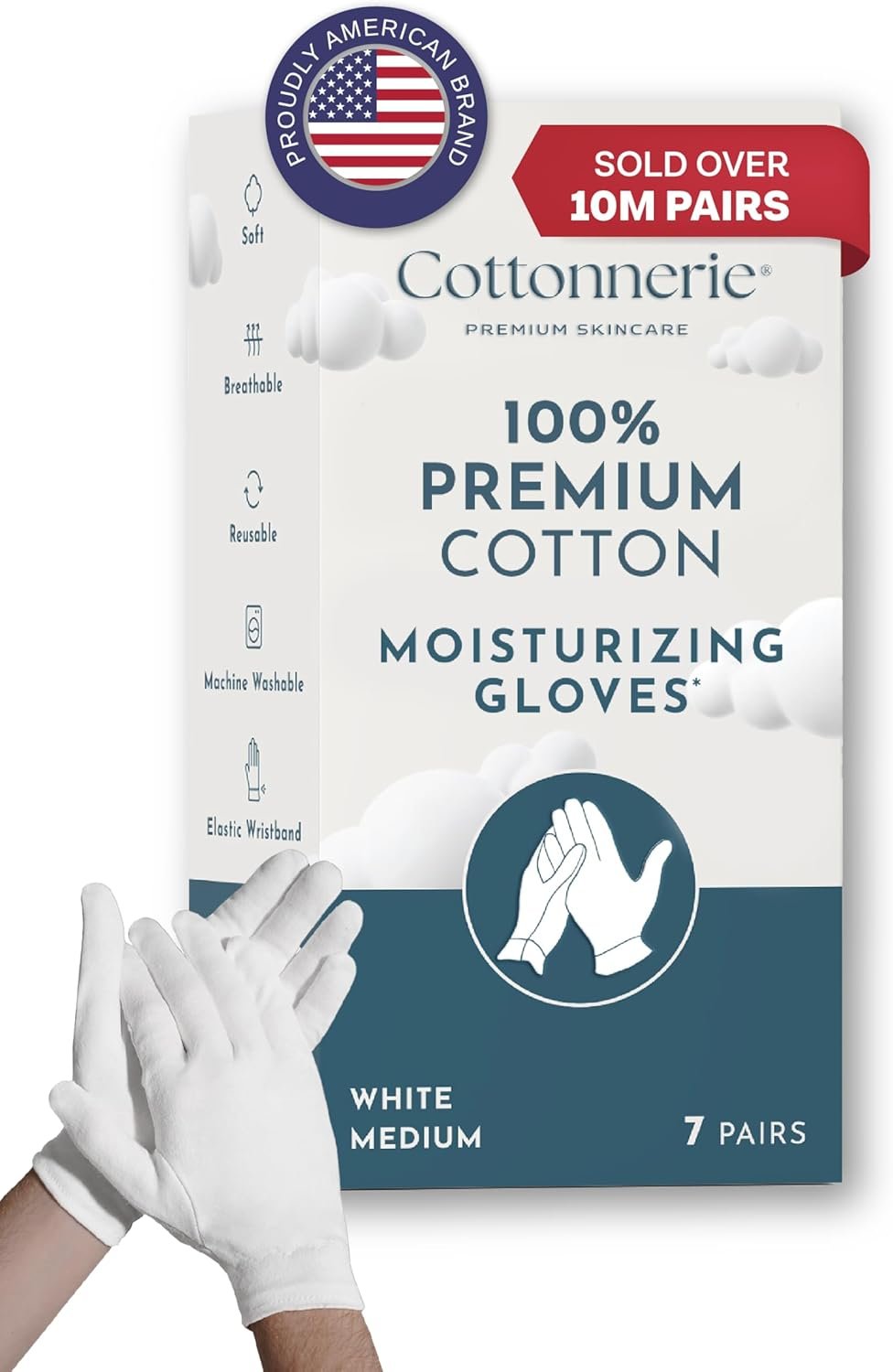 Gaxcoo Cottonnerie Guantes de algodón para manos secas