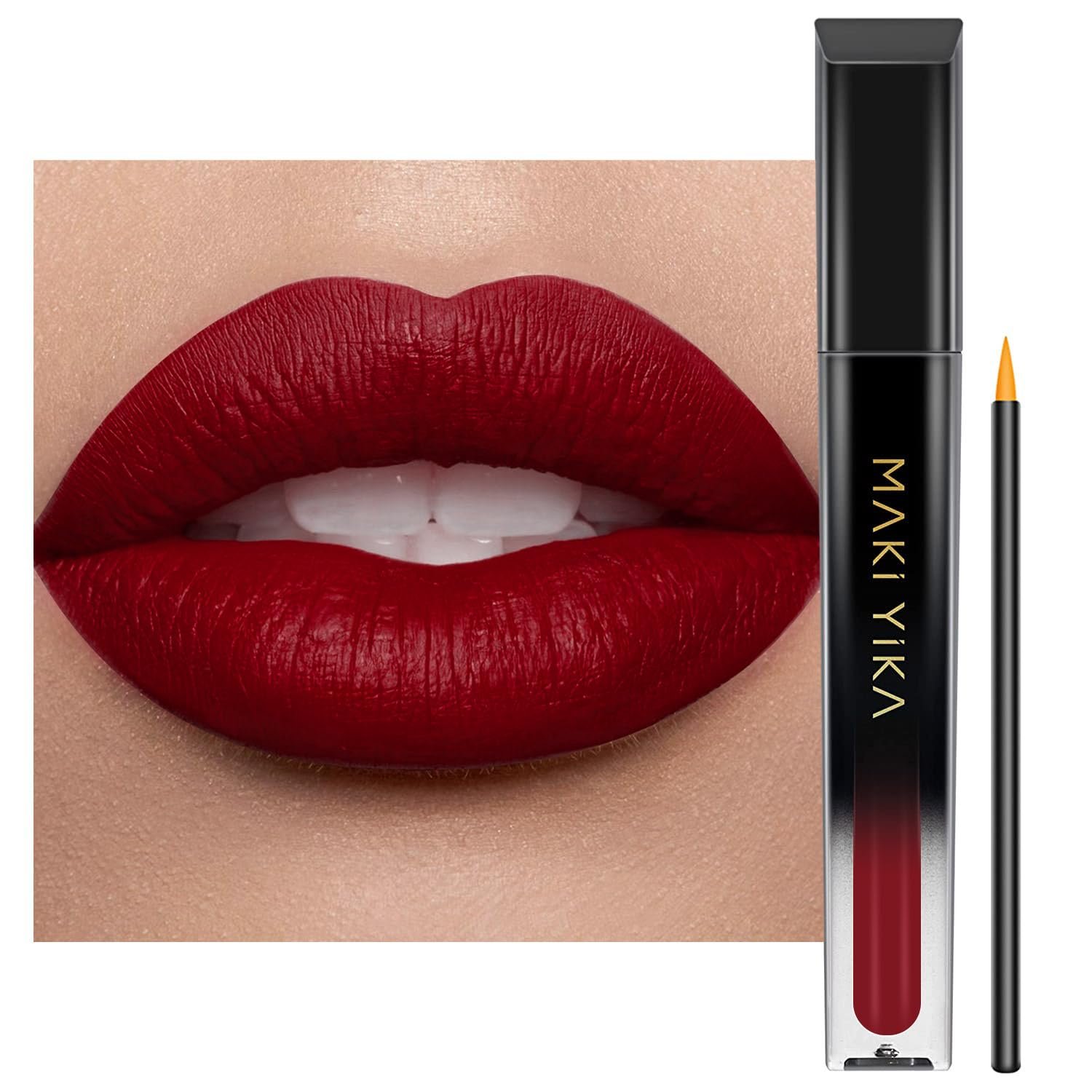 MAKI YIKA Lápiz labial rojo oscuro