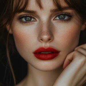 Modelo Labios Rojos Mate